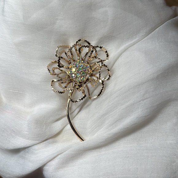 Sarah Cov 60s Vintage Allusion Floral Brooch - Picture 4 of 4